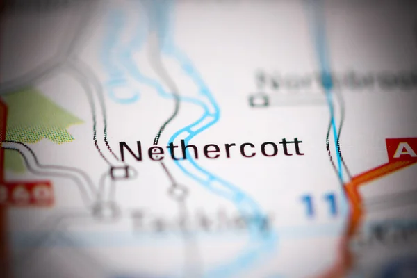 Nethercott Reino Unido Sobre Mapa Geografia — Fotografia de Stock