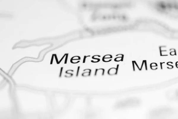 Ilha Mersea Reino Unido Sobre Mapa Geografia — Fotografia de Stock