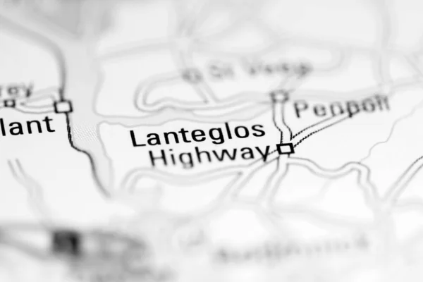 ランテグロス ハイウェイ 地理地図上のイギリス — ストック写真