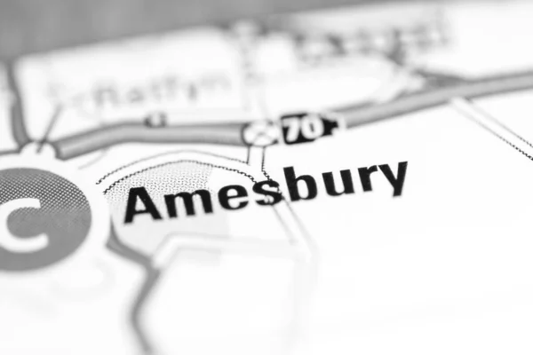 Amesbury Reino Unido Sobre Mapa Geografia — Fotografia de Stock