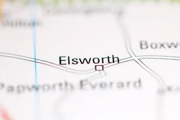 Елсворт Велика Британія Географічній Карті — стокове фото