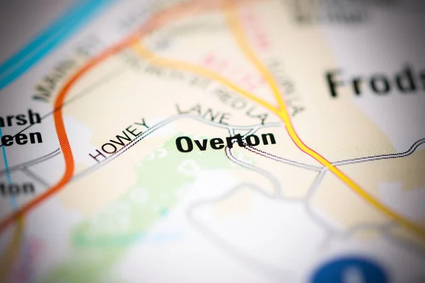 Overton on a geographical map of UK