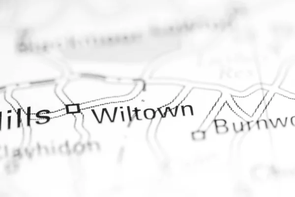 Вілтаун Велика Британія Географічній Карті — стокове фото