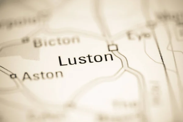 ラストン 地理地図上のイギリス — ストック写真
