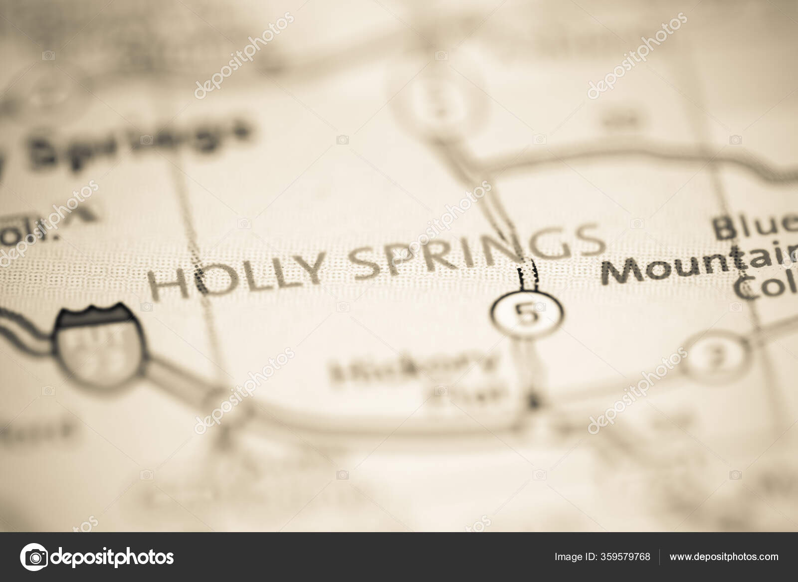 Holly Springs Mississippi Usa Geography Map Stock Photo by ©aliceinwonderland2020 359579768