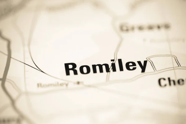 Romiley Mapa Geográfico Reino Unido — Fotografia de Stock