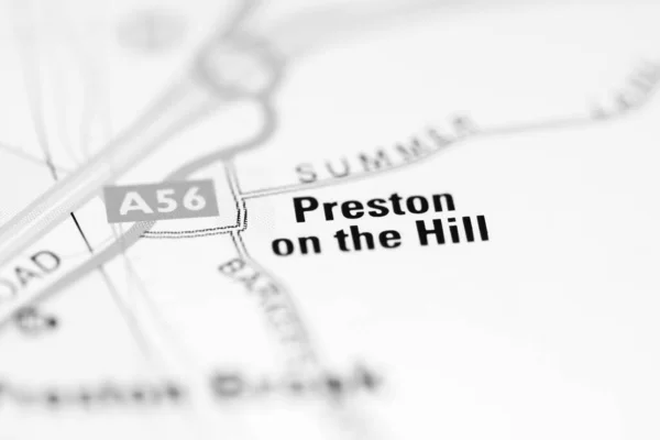 Preston Hill Географічній Карті Великої Британії — стокове фото