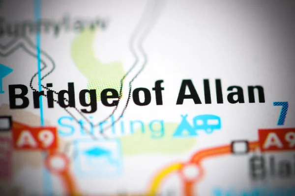 イギリスの地理地図上のアラン橋 — ストック写真