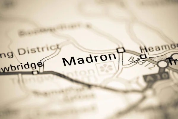マドロン 地理地図上のイギリス — ストック写真
