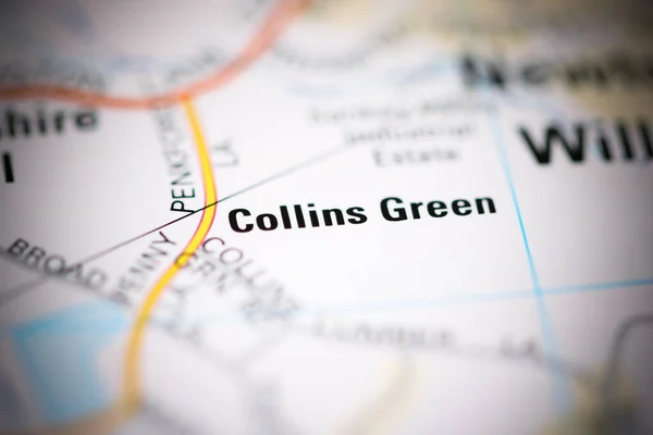 Collins Green Mapa Geográfico Del Reino Unido — Foto de Stock