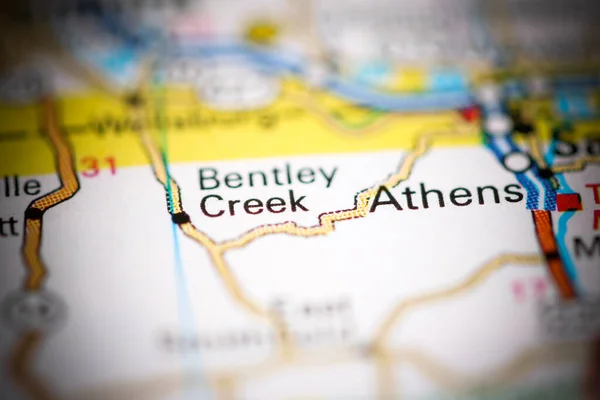 Bentley Creek. Pennsylvania. USA on a geography map