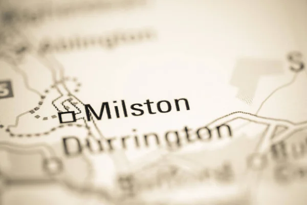 Мілстон Велика Британія Географічній Карті — стокове фото