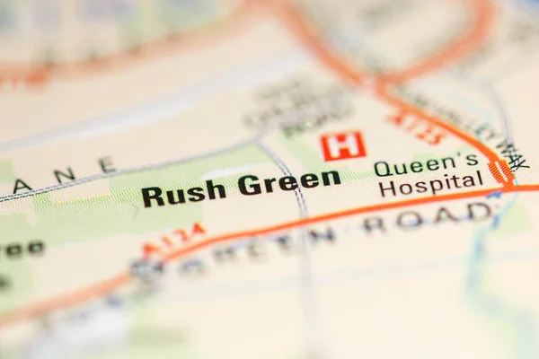 Rush Green on a map of the United Kingdom