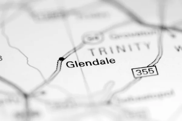 Glendale 德克萨斯 地图上的美国 — 图库照片