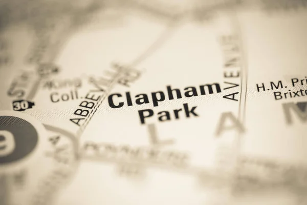 Clapham Park Karta Över Storbritannien — Stockfoto