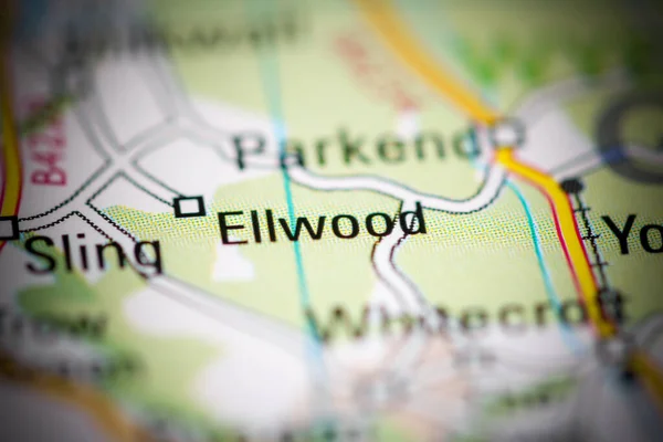 エルウッドだ 地理地図上のイギリス — ストック写真