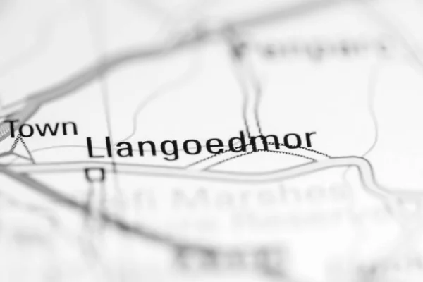 Llangoedmor Zjednoczone Królestwo Mapie Geograficznej — Zdjęcie stockowe