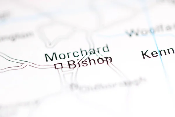 Морчард Бішоп Велика Британія Географічній Карті — стокове фото
