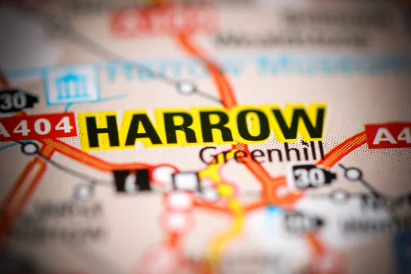 ハーロー 地理地図上のイギリス — ストック写真