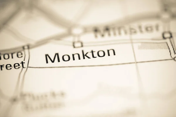 Монктон Велика Британія Географічній Карті — стокове фото