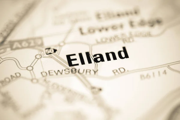 Elland Географічній Карті Великої Британії — стокове фото