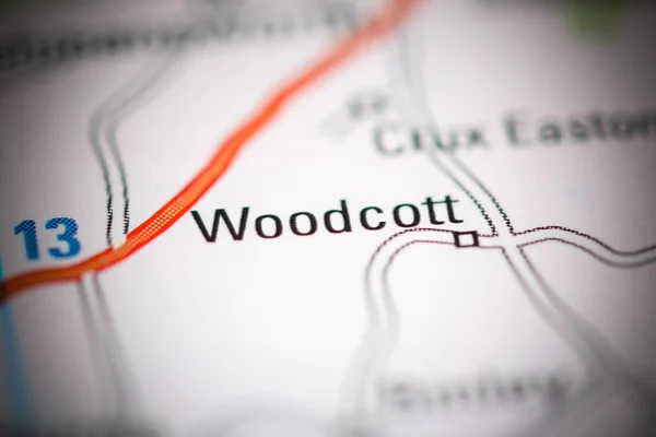 Woodcott Reino Unido Sobre Mapa Geografia — Fotografia de Stock
