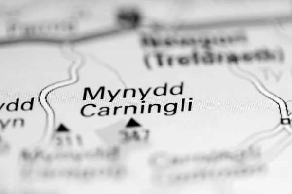 Mynydd Carningli 地理地図上のイギリス — ストック写真