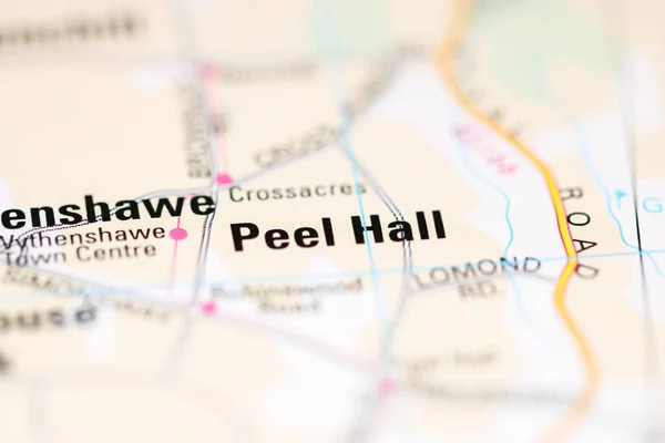 Peel Hall on a geographical map of UK