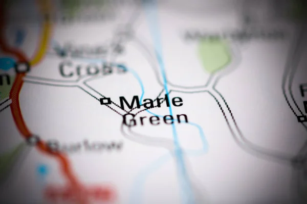 Марл Грін Велика Британія Географічній Карті — стокове фото