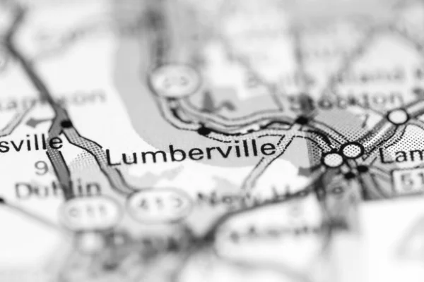 Det Lumberville Pennsylvania Usa Geografisk Karta — Stockfoto