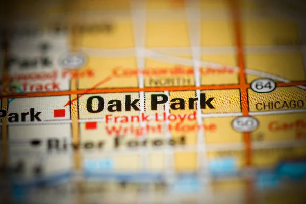 Oak Park on a map of the United States of America