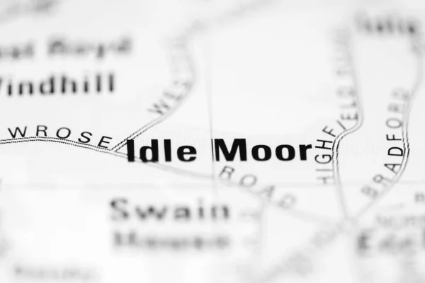 Idle Moor Географічній Карті Великої Британії — стокове фото