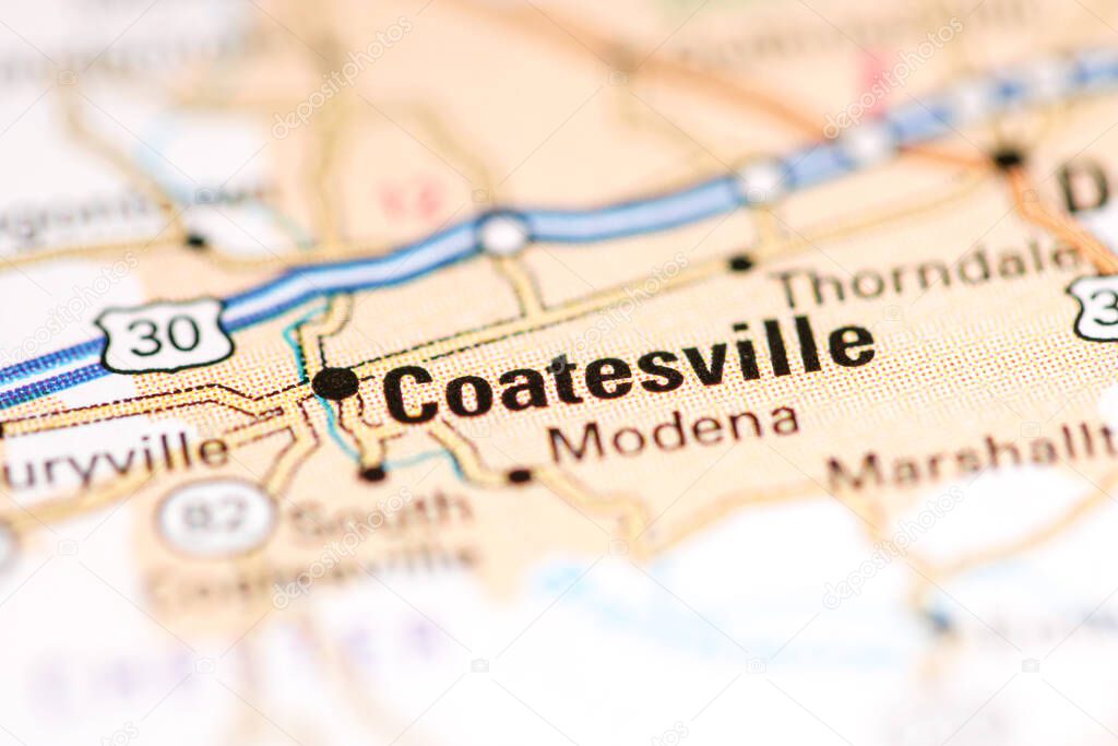 Coatesville. Pennsylvania. EEUU en un mapa geogr fico 2024