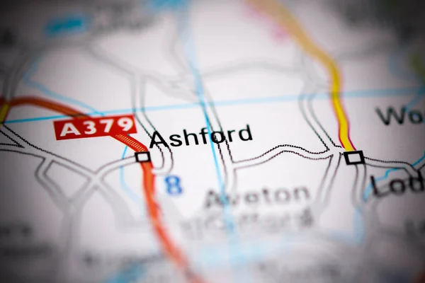 アシュフォード 地理地図上のイギリス — ストック写真