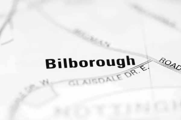 Bilborough Γεωγραφικό Χάρτη Του Ηνωμένου Βασιλείου — Φωτογραφία Αρχείου