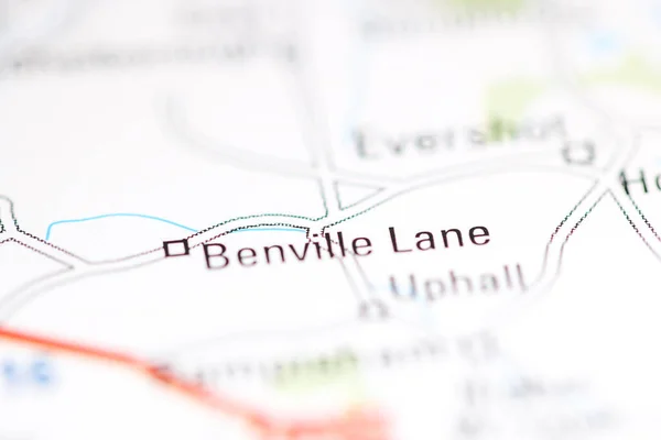 Benville Lane Reino Unido Mapa Geográfico — Foto de Stock