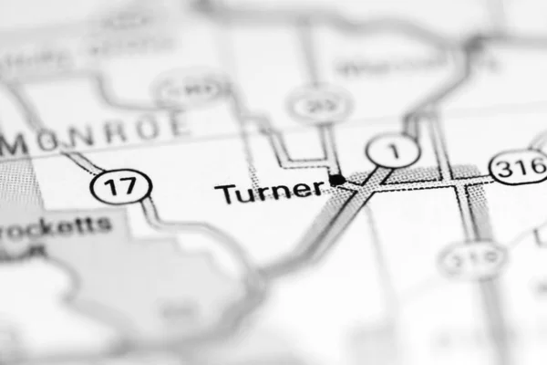 Met Turner Arkansas Usa Een Aardrijkskundekaart — Stockfoto