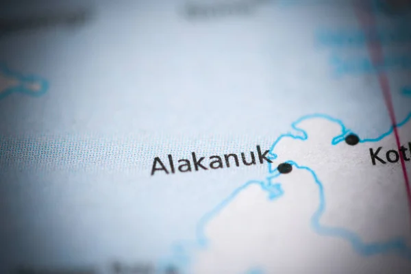 Alakanuk Geographical Map Usa — Stock Photo, Image