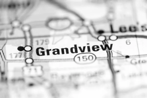 Grandview Missouri Eua Sobre Mapa Geografia — Fotografia de Stock
