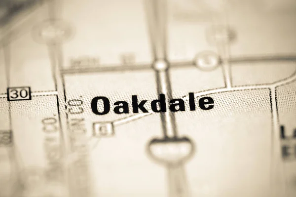 Oakdale Mapa Geográfico Estados Unidos — Foto de Stock