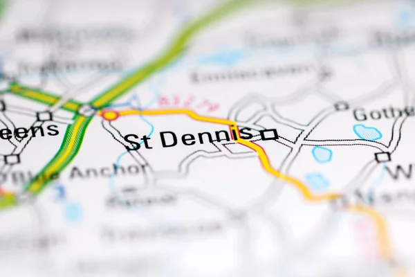 セント デニス 地理地図上のイギリス — ストック写真