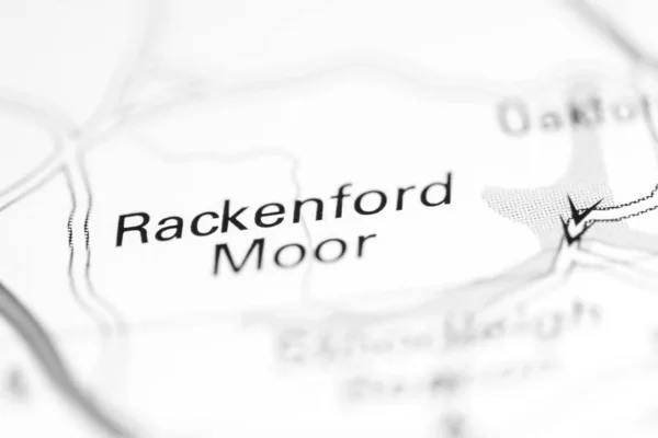 Jestem Rackenford Moor Zjednoczone Królestwo Mapie Geograficznej — Zdjęcie stockowe