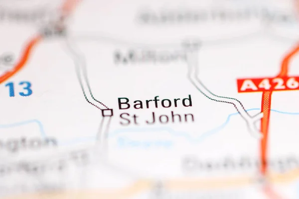 Barford John Royaume Uni Sur Une Carte Géographique — Photo