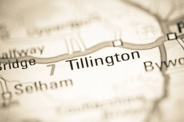 Tillington Regno Unito Una Carta Geografica — Foto Stock