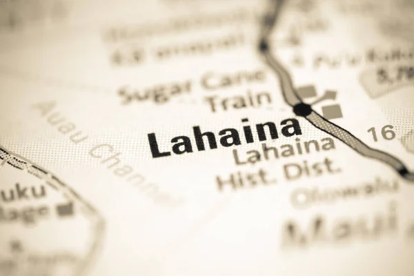 Lahaina. Hawaii. USA on a geography map