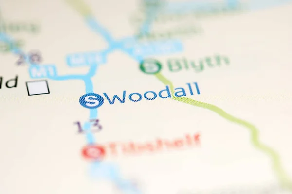 ウッドール 地理地図上のイギリス — ストック写真