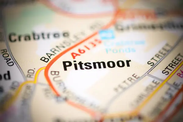 英国の地理地図上のピッツモーア — ストック写真