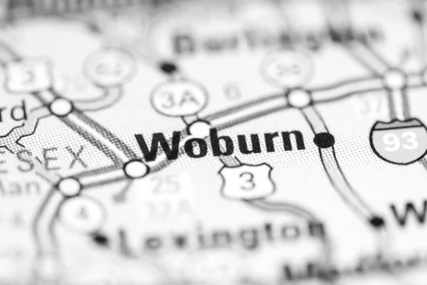 Woburn Массачусетс Сша Географічній Карті — стокове фото