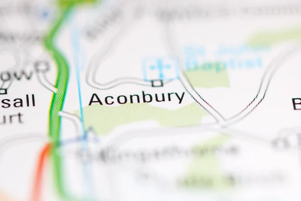 Aconbury Verenigd Koninkrijk Aardrijkskundekaart — Stockfoto