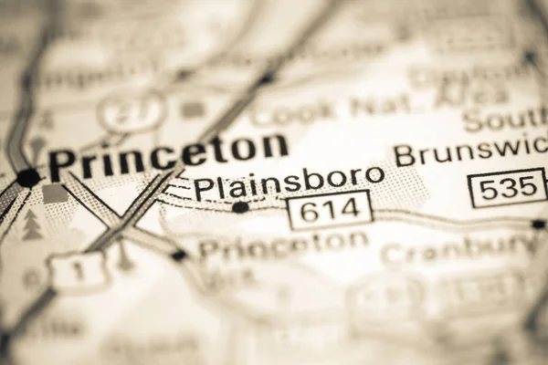 Plainsboro New Jersey Usa Auf Einer Geografischen Karte — Stockfoto